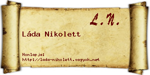 Láda Nikolett névjegykártya