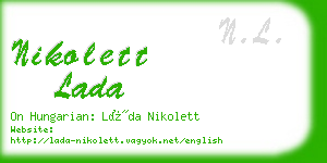 nikolett lada business card